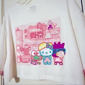 Sanrio Hello Kitty crop top graphic tee T-shirt